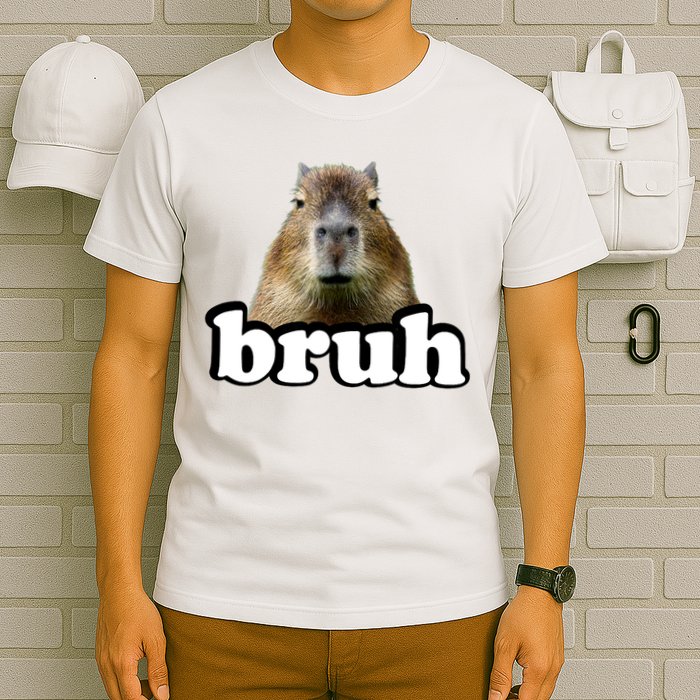 Bruh Capybara Meme Funny Bruh Saying T-Shirt