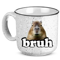 Bruh Capybara Meme Funny Bruh Saying 15oz Campfire Ceramic Mug