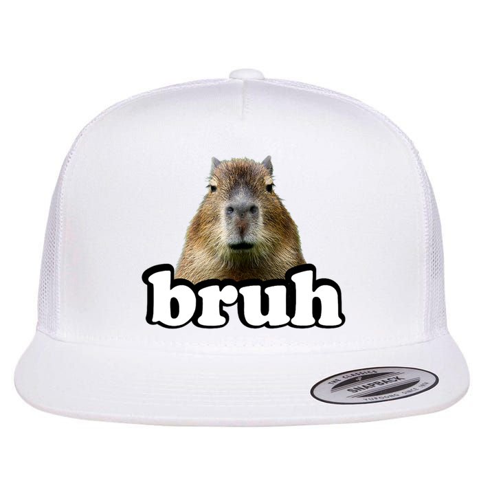 Bruh Capybara Meme Funny Bruh Saying Flatbill Hat