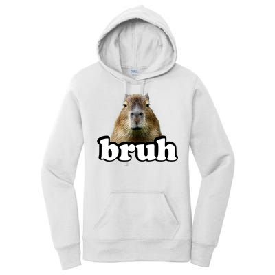 Bruh Capybara Meme Funny Bruh Saying Women's Pullover Hoodie