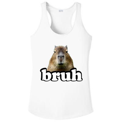 Bruh Capybara Meme Funny Bruh Saying Ladies PosiCharge Competitor Racerback Tank