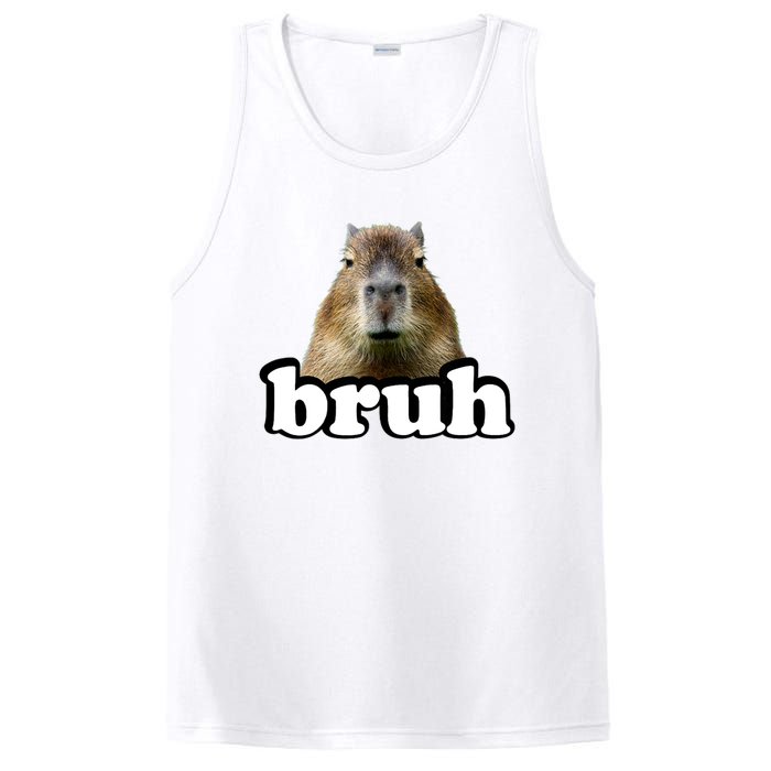 Bruh Capybara Meme Funny Bruh Saying PosiCharge Competitor Tank