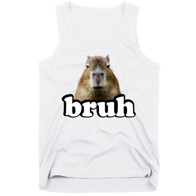 Bruh Capybara Meme Funny Bruh Saying Tank Top
