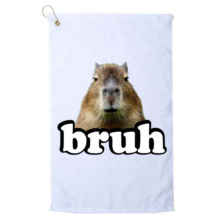 Bruh Capybara Meme Funny Bruh Saying Golf Towel