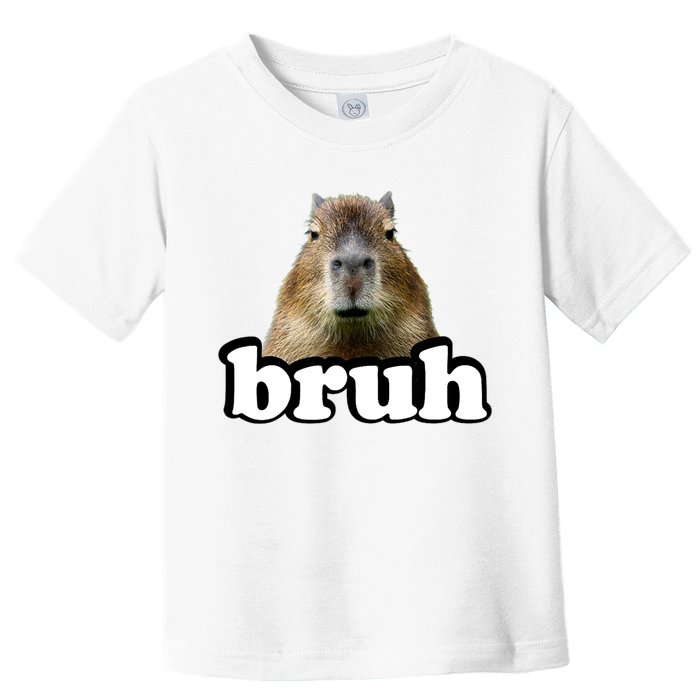 Bruh Capybara Meme Funny Bruh Saying Toddler T-Shirt