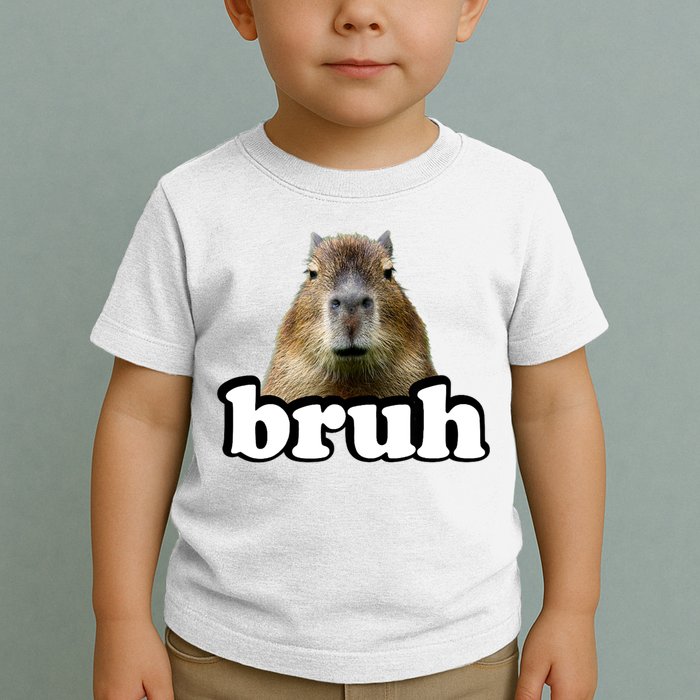 Bruh Capybara Meme Funny Bruh Saying Toddler T-Shirt
