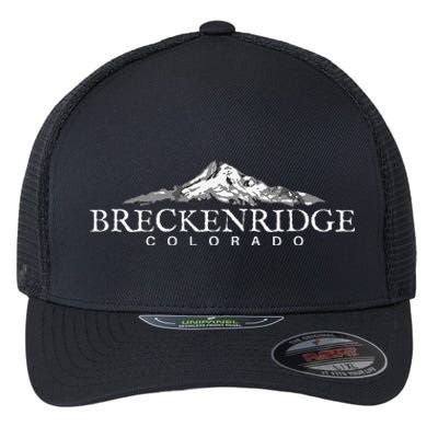 Breckenridge Colorado  Mountain Town Flexfit Unipanel Trucker Cap