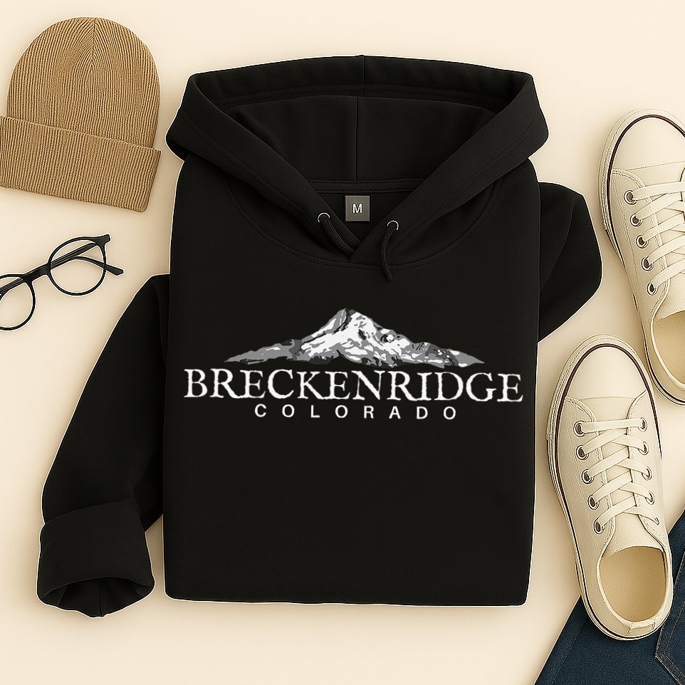 Breckenridge Colorado  Mountain Town Hoodie