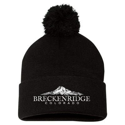 Breckenridge Colorado  Mountain Town Pom Pom 12in Knit Beanie