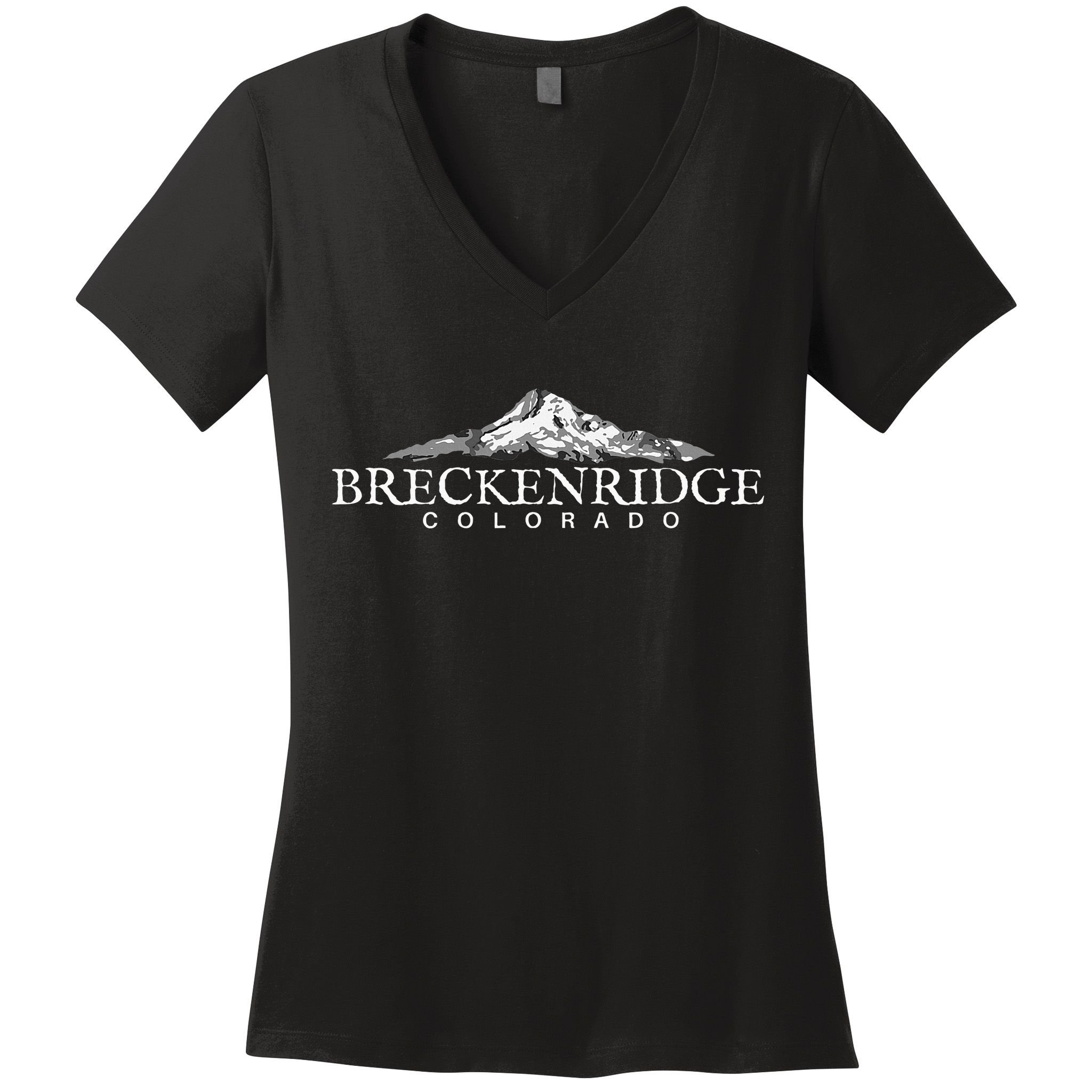 Breckenridge Colorado  Mountain Town Women's V-Neck T-Shirt