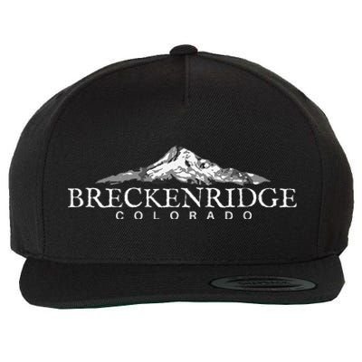 Breckenridge Colorado  Mountain Town Wool Snapback Cap