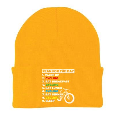 Bicycle Cyclists My Plan For The Day Mountain Biking Cycling Gift Knit Cap Winter Beanie