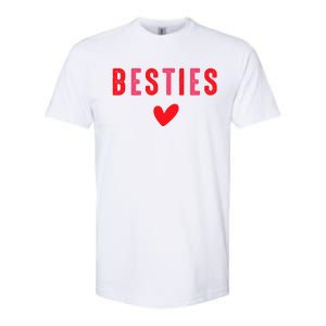 Besties Cute Matching Mother Daughter Friend Valentine's Day Softstyle CVC T-Shirt