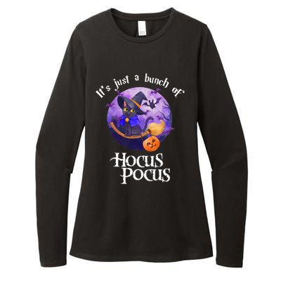 Black Cat Moon Funny Halloween Costume Bunch Of Hocus Pocus Womens CVC Long Sleeve Shirt