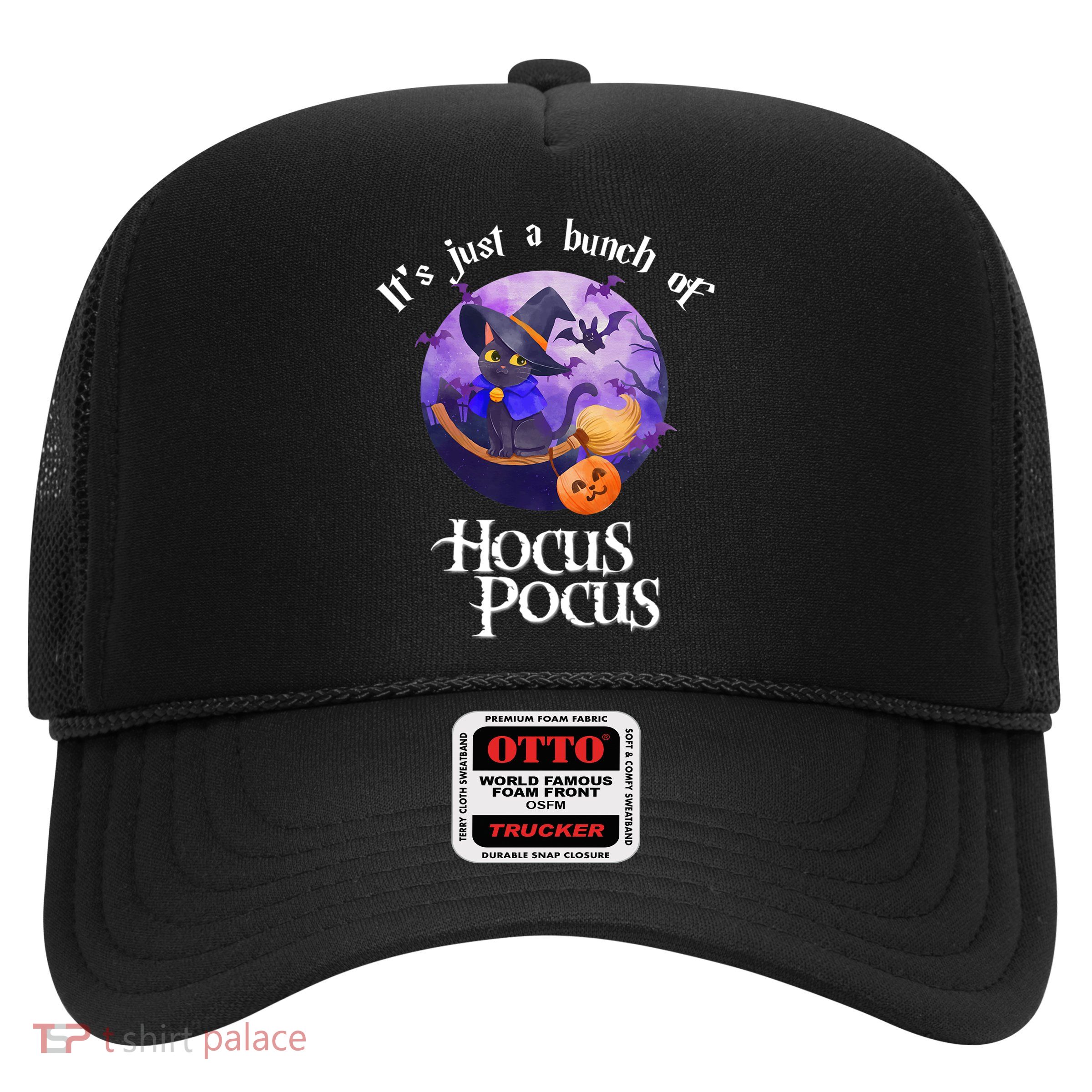 Black Cat Moon Funny Halloween Costume Bunch Of Hocus Pocus Trucker Hat