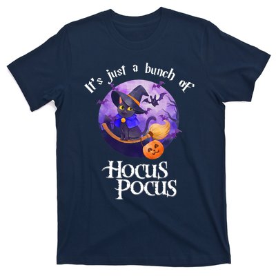 Black Cat Moon Funny Halloween Costume Bunch Of Hocus Pocus T-Shirt