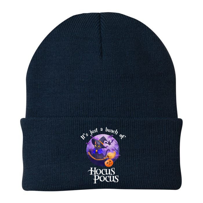 Black Cat Moon Funny Halloween Costume Bunch Of Hocus Pocus Knit Cap Winter Beanie