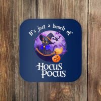 Black Cat Moon Funny Halloween Costume Bunch Of Hocus Pocus Coaster