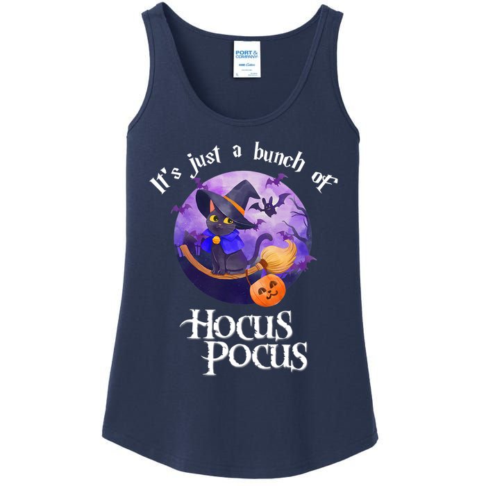 Black Cat Moon Funny Halloween Costume Bunch Of Hocus Pocus Ladies Essential Tank