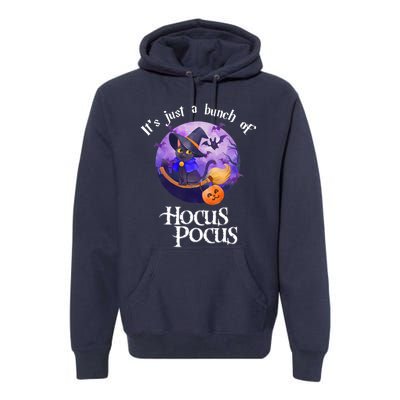 Black Cat Moon Funny Halloween Costume Bunch Of Hocus Pocus Premium Hoodie