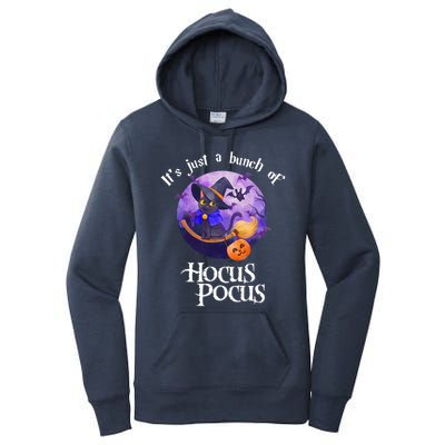 Black Cat Moon Funny Halloween Costume Bunch Of Hocus Pocus Women's Pullover Hoodie