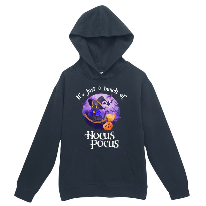 Black Cat Moon Funny Halloween Costume Bunch Of Hocus Pocus Urban Pullover Hoodie