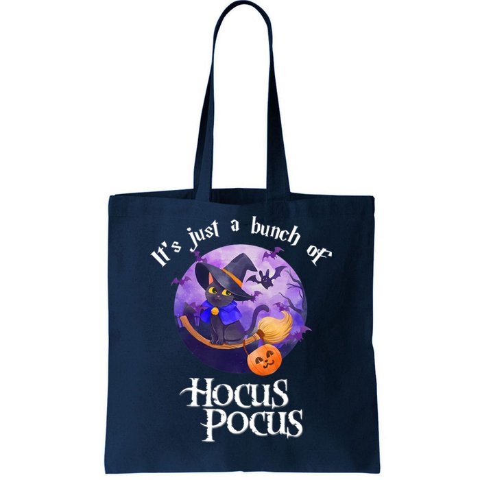 Black Cat Moon Funny Halloween Costume Bunch Of Hocus Pocus Tote Bag