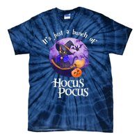 Black Cat Moon Funny Halloween Costume Bunch Of Hocus Pocus Tie-Dye T-Shirt