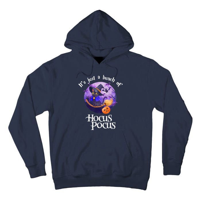 Black Cat Moon Funny Halloween Costume Bunch Of Hocus Pocus Tall Hoodie