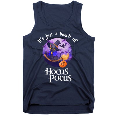 Black Cat Moon Funny Halloween Costume Bunch Of Hocus Pocus Tank Top