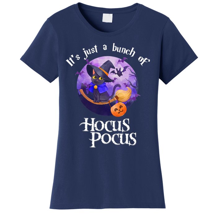 Black Cat Moon Funny Halloween Costume Bunch Of Hocus Pocus Women's T-Shirt