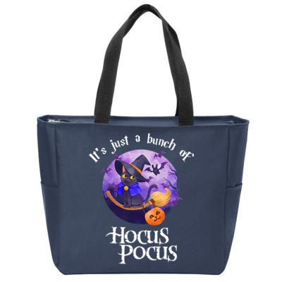 Black Cat Moon Funny Halloween Costume Bunch Of Hocus Pocus Zip Tote Bag