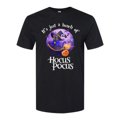 Black Cat Moon Funny Halloween Costume Bunch Of Hocus Pocus Softstyle CVC T-Shirt