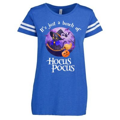 Black Cat Moon Funny Halloween Costume Bunch Of Hocus Pocus Enza Ladies Jersey Football T-Shirt