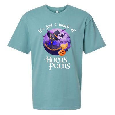 Black Cat Moon Funny Halloween Costume Bunch Of Hocus Pocus Sueded Cloud Jersey T-Shirt