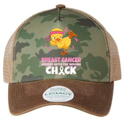 Breast Cancer Messed With The Wrong Chick Legacy Tie Dye Trucker Hat