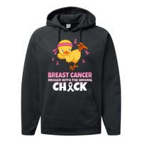 Breast Cancer Messed With The Wrong Chick Performance Fleece Hoodie