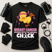 Breast Cancer Messed With The Wrong Chick Cooling Performance Crew T-Shirt