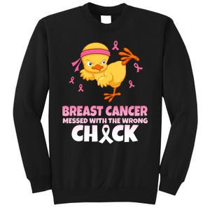 Breast Cancer Messed With The Wrong Chick Sweatshirt