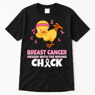 Breast Cancer Messed With The Wrong Chick Tall T-Shirt