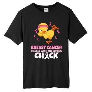 Breast Cancer Messed With The Wrong Chick Tall Fusion ChromaSoft Performance T-Shirt