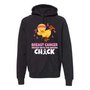 Breast Cancer Messed With The Wrong Chick Premium Hoodie