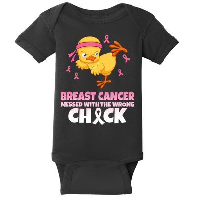 Breast Cancer Messed With The Wrong Chick Baby Bodysuit