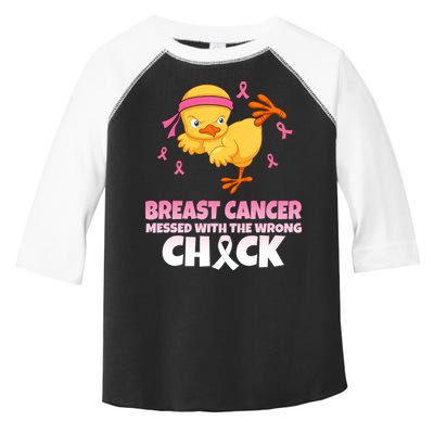 Breast Cancer Messed With The Wrong Chick Toddler Fine Jersey T-Shirt