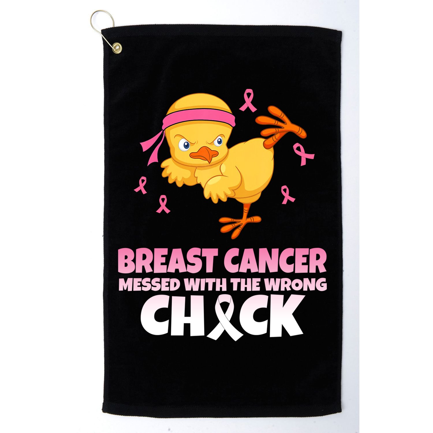 Breast Cancer Messed With The Wrong Chick Golf Towel