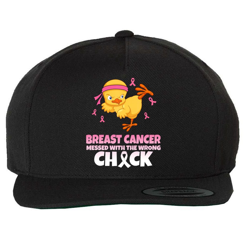 Breast Cancer Messed With The Wrong Chick Wool Snapback Cap