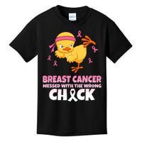 Breast Cancer Messed With The Wrong Chick Kids T-Shirt