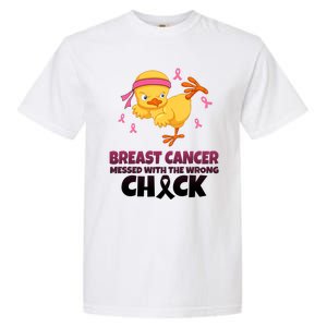 Breast Cancer Messed With The Wrong Chick Garment-Dyed Heavyweight T-Shirt