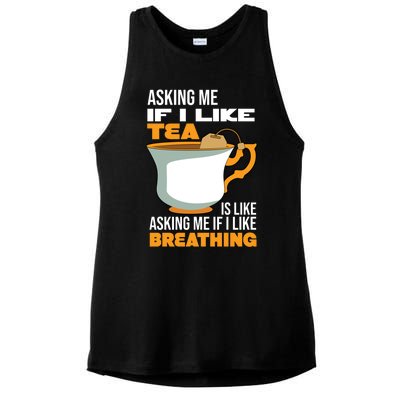 Breathing Cup Mug Of Tea Gift Ladies PosiCharge Tri-Blend Wicking Tank