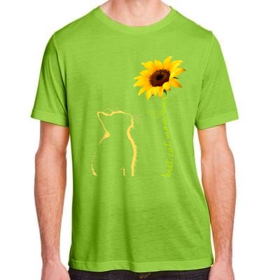 Best Cat Mom Ever Sunflower Mothers Day Funny Gift For Cat Lover Gift Adult ChromaSoft Performance T-Shirt